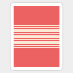 Preppy Retro Stripes - Red Sticker